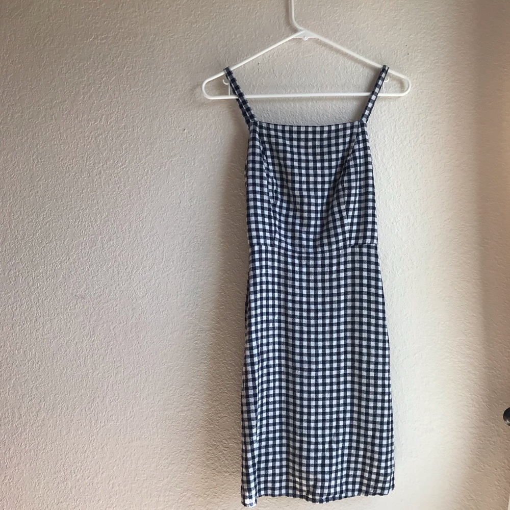 Old Navy, Navy Blue and White Plaid summer dress Size XS